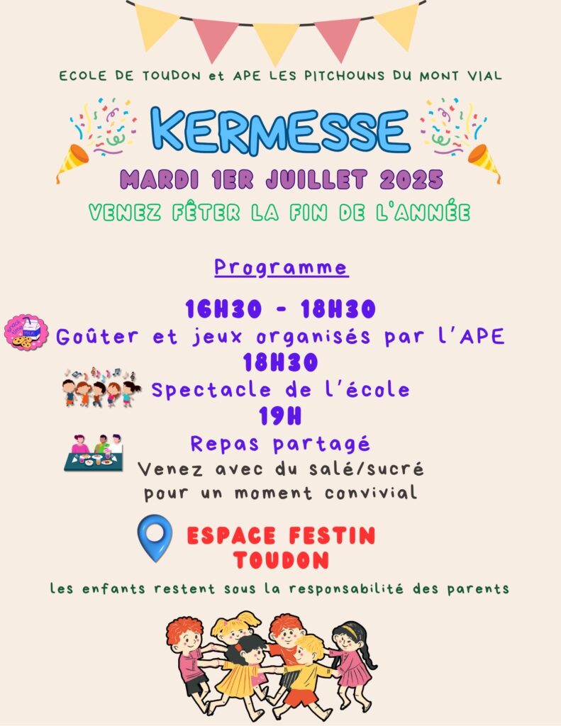 Kermesse mardi 1er Juillet