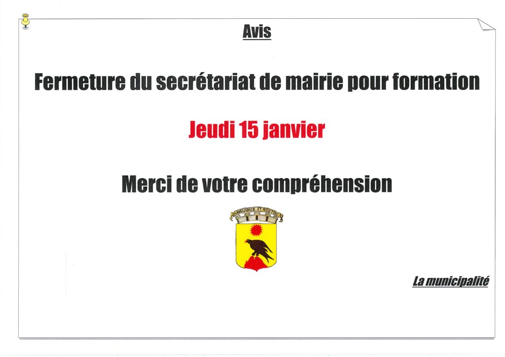 FERMETURE MAIRIE